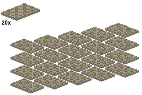 Lego plates darktan - lego®,