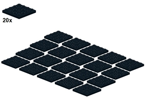 Lego plates black - plates,