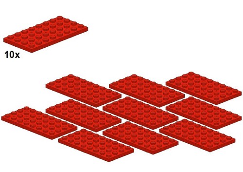 Lego plates red - lego®,