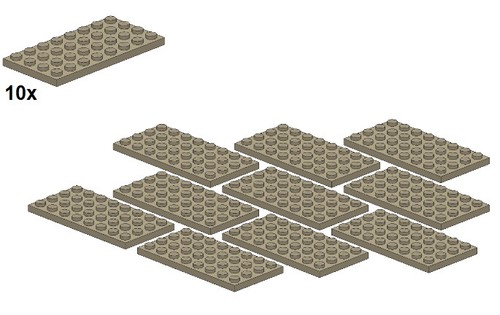 Lego plates darktan - lego®,
