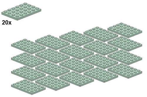 Lego plates sandgreen - lego®,
