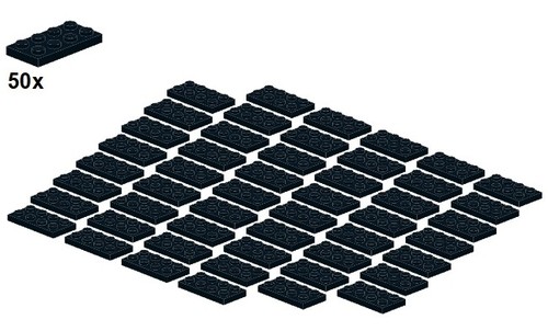 Lego plates black - black,