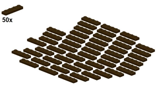 Lego plates darkbrown - -,