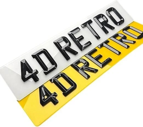 Retro nummernschilder - 4d,