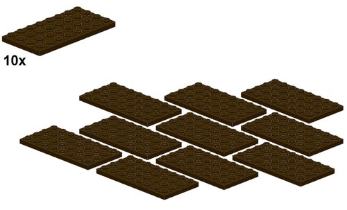 Lego plates darkbrown - plates,