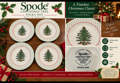 Spode christmas tree - christmas, polka