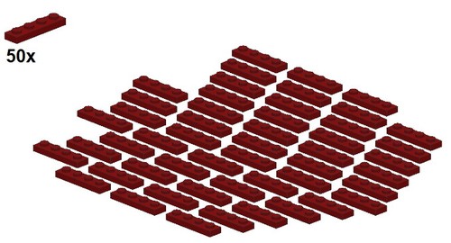 Lego plates darkred - -,