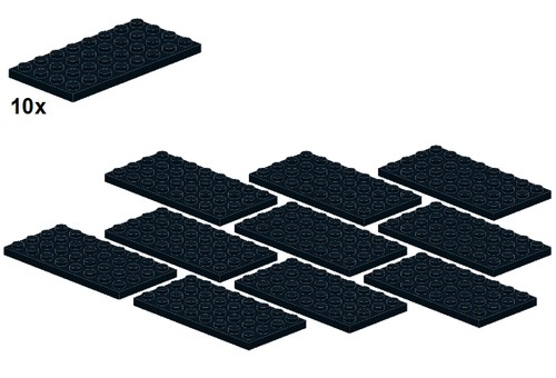 Lego plates black - -,
